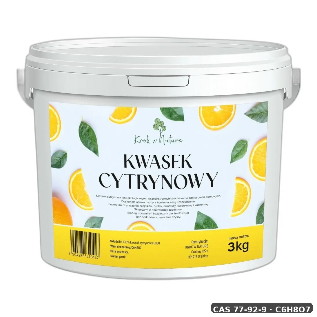 Kwas 2-Hydroksypropano-1,2,3-Trikarboksylowy — CAS 77-92-9 — C6H8O7 — odczynnik chemiczny